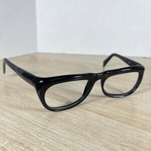 Vintage Christian Sunglasses Frames ONLY Polished Black WIDE ARMS 5 1/2 52-22